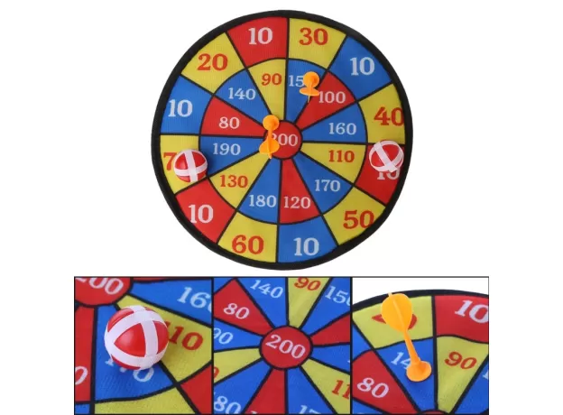 SPORTS TOYS FABRIC DART BOARD SET KID BALL TARGET GAME FOR CHILDREN SECURITY TOY