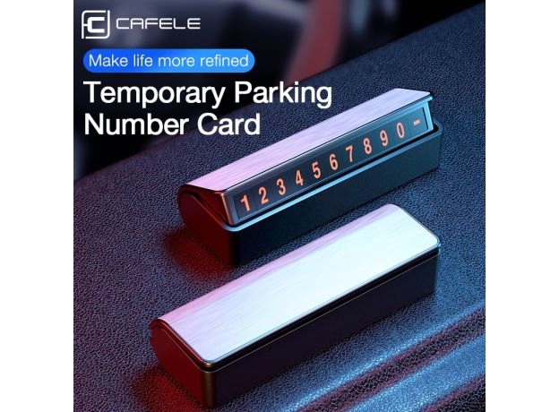 CAR TEMPORARY PARKING CARD HOLDER MAGNETIC HIDE PHONE NUMBER CARD PLATE PARKING CARD AUTOMOTIVE