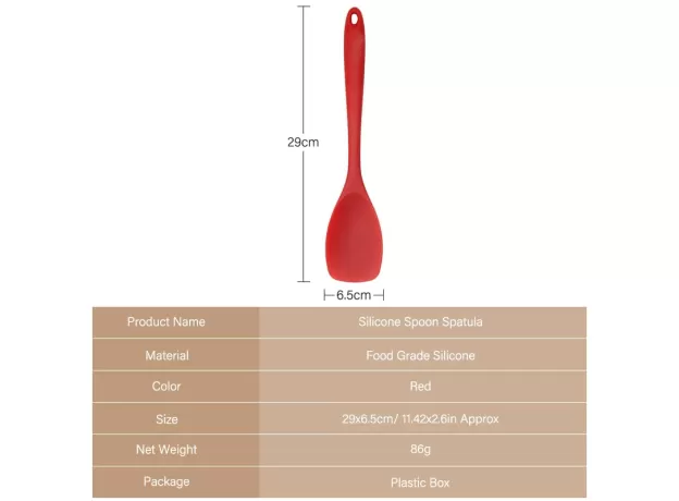 SILICON SPOON SPATULA KITCHEN BAKEWARE UTENSIL HANDLE SCRAPER STIRRING SCOOPING MIXING COOKWARE TOOLS