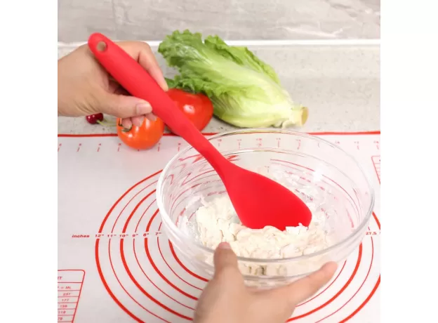 SILICON SPOON SPATULA KITCHEN BAKEWARE UTENSIL HANDLE SCRAPER STIRRING SCOOPING MIXING COOKWARE TOOLS