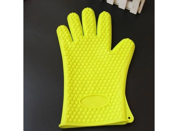 MICROWAVE OVEN BAKING GLOVES SILICONE KITCHEN SUPPLIES INSULATION FIVE FINGER GLOVES KITCHEN