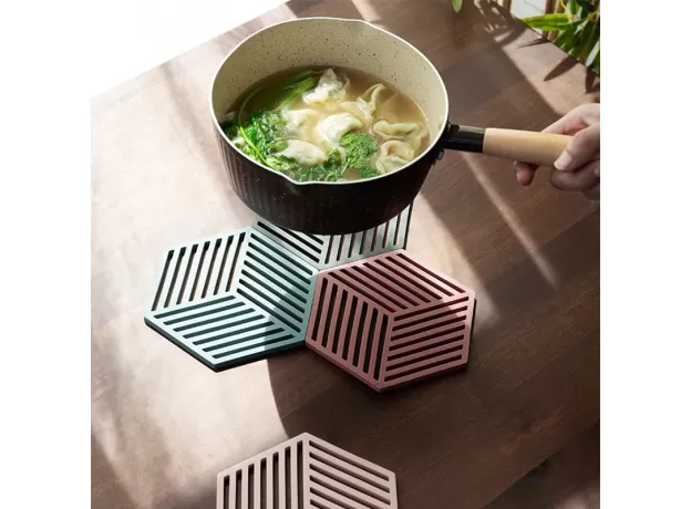 1PC SILICONE TABLEWARE INSULATION MAT COASTER CUP HEXAGON MATS PAD HEAT-INSULATED BOWL PLACEMAT