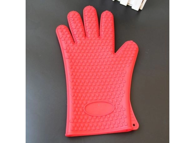 MICROWAVE OVEN BAKING GLOVES SILICONE KITCHEN SUPPLIES INSULATION FIVE FINGER GLOVES KITCHEN