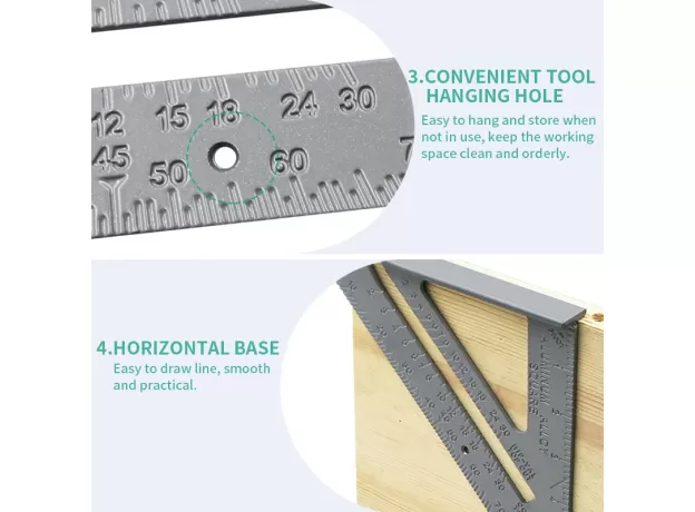 TRIANGLE RULER CARPENTER SQUARE SPEED SQUARE LAYOUT TOOL MEASUREMENT TOOL TRIANGLE SQUARE