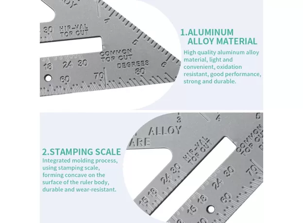 TRIANGLE RULER CARPENTER SQUARE SPEED SQUARE LAYOUT TOOL MEASUREMENT TOOL TRIANGLE SQUARE
