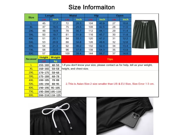 SUMMER SHORTS MEN FAST DRY SPORTS SHORTS PLUS SIZE MALE SHORT PANT BEACHWEAR BREATHABLE ELASTIC WAIST