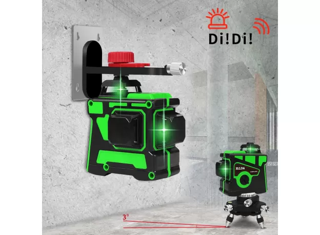 LASER LEVEL 12 LINES 3D SELF-LEVELING 360 HORIZONTAL AND VERTICAL CROSS SUPER POWERFUL GREEN LASER BEAM LINE