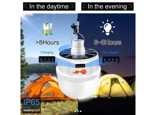 SOLAR POWER BULB LIGHT 24/42 LED SOLAR LIGHT USB CHARGING BULB LAMP WATERPROOF LIGHTING