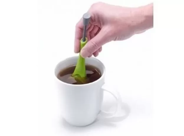 TEA INFUSER BUILT-IN PLUNGER HEALTHY INTENSE FLAVOR REUSABLE TEA BAG PLASTIC TEA&COFFEE STRAINER