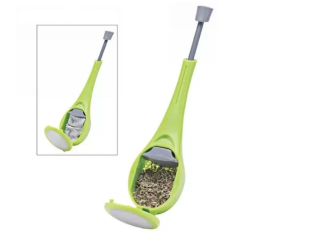 TEA INFUSER BUILT-IN PLUNGER HEALTHY INTENSE FLAVOR REUSABLE TEA BAG PLASTIC TEA&COFFEE STRAINER