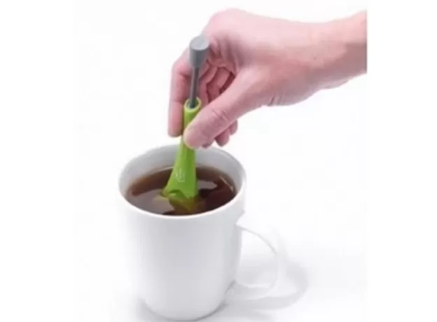TEA INFUSER BUILT-IN PLUNGER HEALTHY INTENSE FLAVOR REUSABLE TEA BAG PLASTIC TEA&COFFEE STRAINER