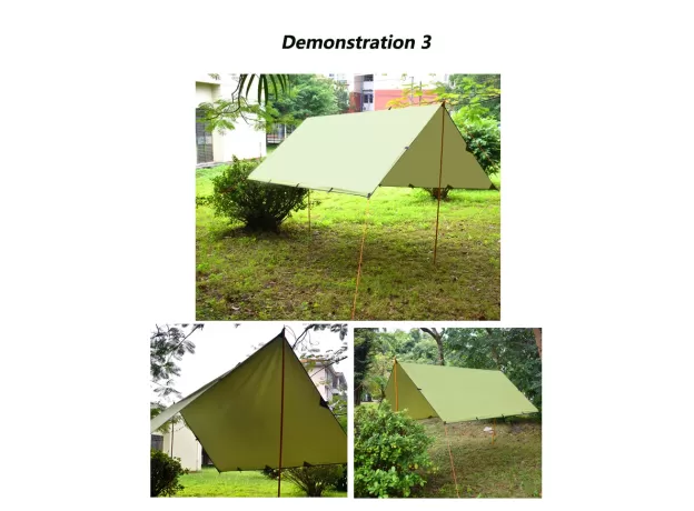 OUTDOOR CAMPING SURVIVAL SUN SHELTER SHADE AWNING SILVER COATING PERGOLA WATERPROOF BEACH TENT