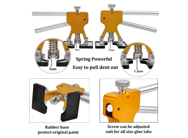 PDR TOOLS PAINTLESS DENT REPAIR TOOLS DENT REPAIR KIT CAR DENT PULLER WITH GLUE PULLER TABS REMOVAL KITS