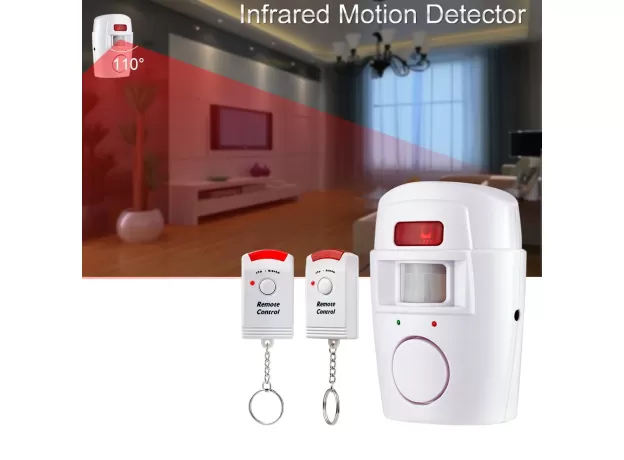 2 REMOTE CONTROLLER WIRELESS HOME SECURITY PIR ALERT INFRARED SENSOR