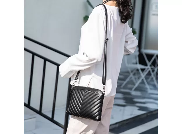 WOMEN STRIPED SHOULDER BAG SOFT PU LEATHER LADIES HANDBAGS JOKER LEISURE FEMALE CROSSBODY BAGS