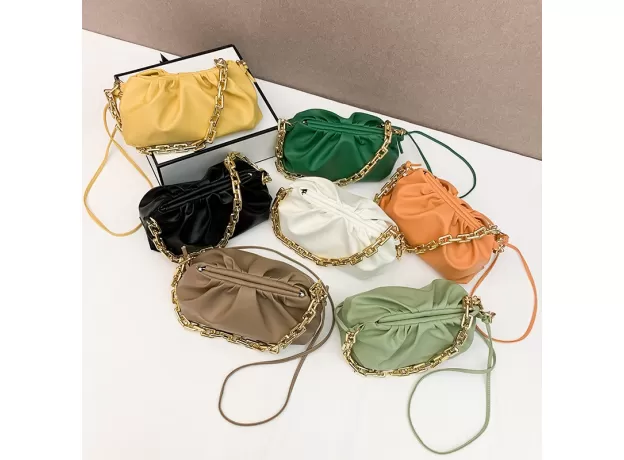 CLOUD POUCH BAG THICK CHAIN SHOULDER BAG FASHION LEATHER WOMEN'S BAG LUXURY HANDBAGS
