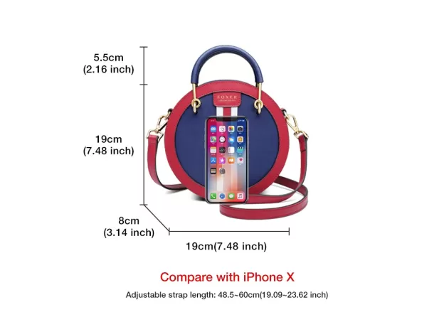 ROUND CROSSBODY BAG FEMALE SMALL ENGLAND STYLE CIRCULAR HANDBAG LADY SHOULDER BAG GIFT FOR GIRL