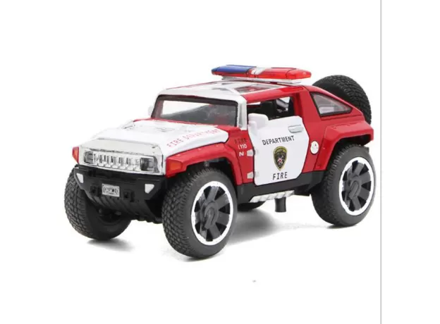 1/32 SCALE HUMMER POLICE DIECAST VEHICLES MODEL CARS TOYS WITH OPENABLE DOORS PULL BACK