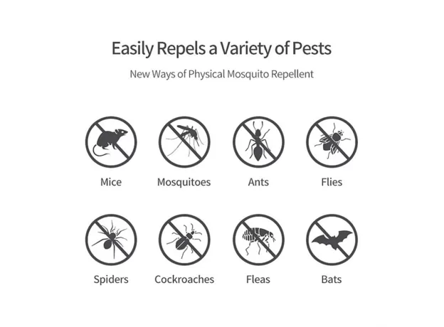 PEST REJECT ULTRASOUND MOUSE COCKROACH REPELLER DEVICE INSECT RATS SPIDERS MOSQUITO KILLER