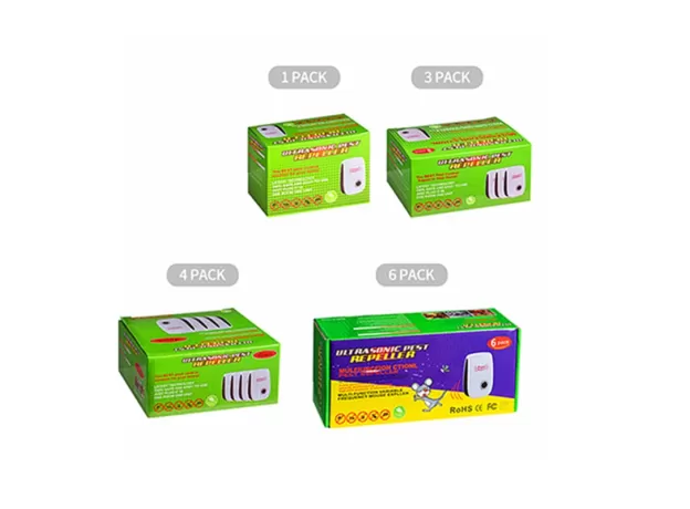 PEST REJECT ULTRASOUND MOUSE COCKROACH REPELLER DEVICE INSECT RATS SPIDERS MOSQUITO KILLER