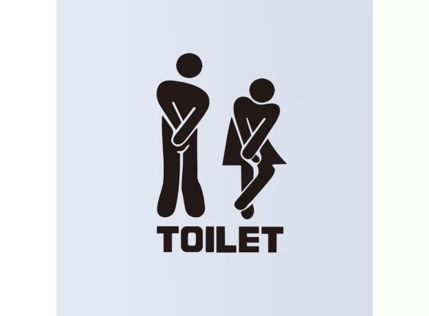 TOILET SEAT ENTRANCE SIGN WALL STICKER VINYL ART REMOVABLE BATHROOM DECALS DECOR