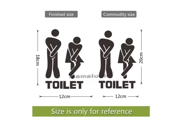 TOILET SEAT ENTRANCE SIGN WALL STICKER VINYL ART REMOVABLE BATHROOM DECALS DECOR