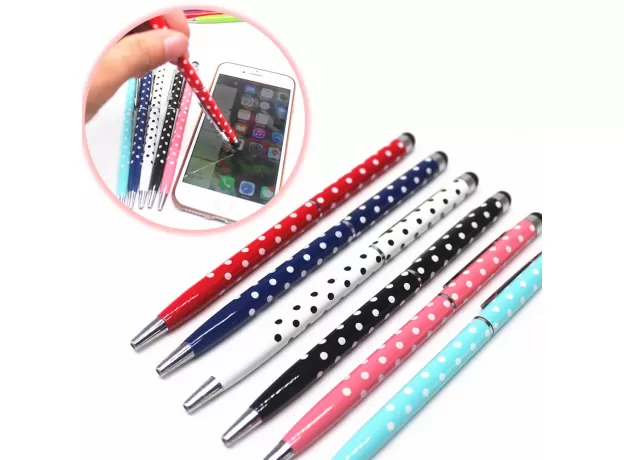 PURE COLOR WAVE POINT BALLPOINT PENS STATIONERY BALLPEN STYLUS PEN TOUCH PEN OILY BLACK REFILL BALL POINT PEN