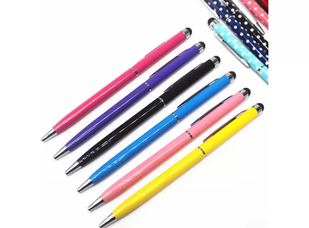 PURE COLOR WAVE POINT BALLPOINT PENS STATIONERY BALLPEN STYLUS PEN TOUCH PEN OILY BLACK REFILL BALL POINT PEN