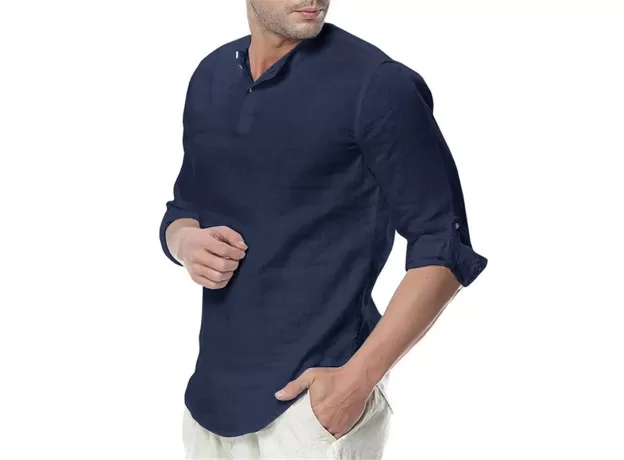 MEN'S LONG SLEEVE SHIRTS COTTON LINEN CASUAL BREATHABLE COMFORTABLE SHIRT