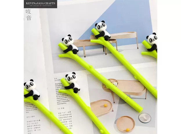 2PCS/SET GEL PEN PANDA PEN STATIONERY KAWAII SCHOOL SUPPLIES GEL INK PEN SCHOOL STATIONERY OFFICE SUPPLIERS PEN