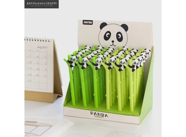 2PCS/SET GEL PEN PANDA PEN STATIONERY KAWAII SCHOOL SUPPLIES GEL INK PEN SCHOOL STATIONERY OFFICE SUPPLIERS PEN