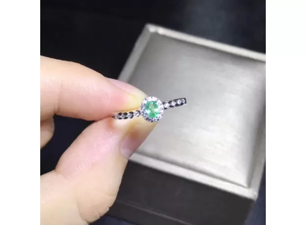 NATURAL EMERALD RING, SHOP PROMOTION SPECIALS, NATURAL GEMSTONE FROM THE MINING AREA