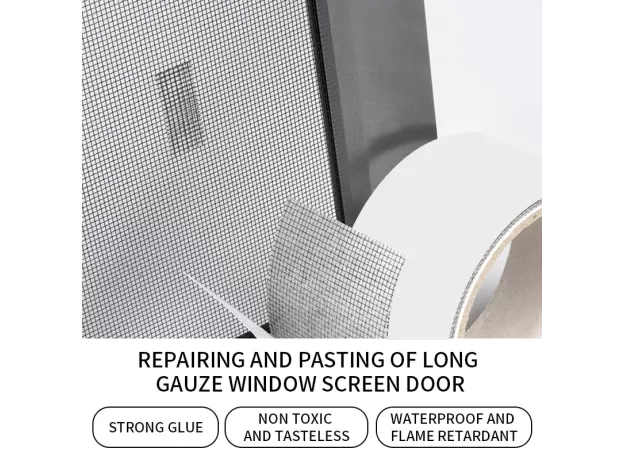 SCREEN REPAIR TAPE WINDOW DOOR WATERPROOF PATCH SELF-ADHESIVE SUPER FIX ANTI-INSECT DOOR MOSQUITO NET