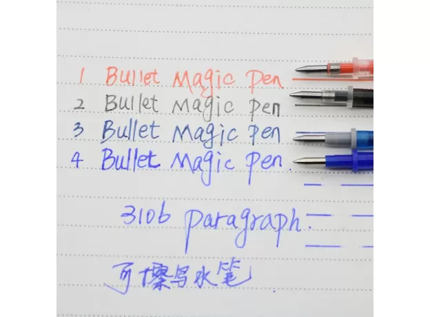 STUDENTS USE MAGIC ERASABLE PEN AND REFILL BLUE REPLACEABLE PEN STATIONERY PEN