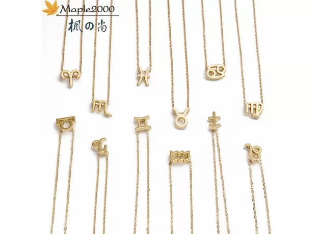 NECKLACE GOLD FEMALE MODELS 12 CONSTELLATION LEO ARIES NECKLACE PENDANT FASHION NECKLACE FOR WOMEN