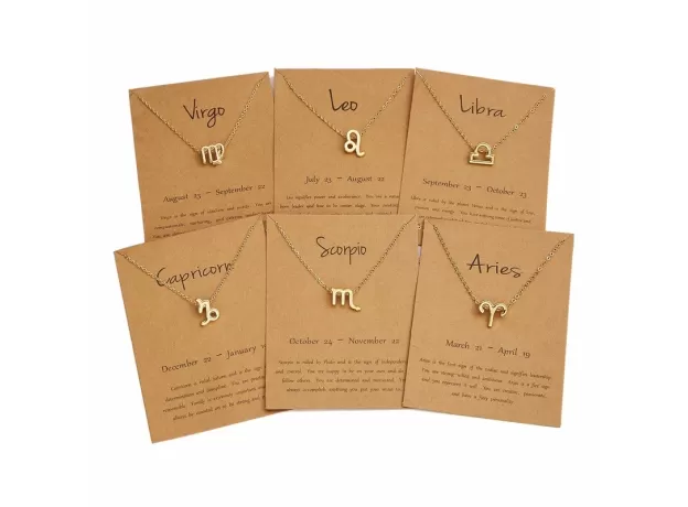 NECKLACE GOLD FEMALE MODELS 12 CONSTELLATION LEO ARIES NECKLACE PENDANT FASHION NECKLACE FOR WOMEN