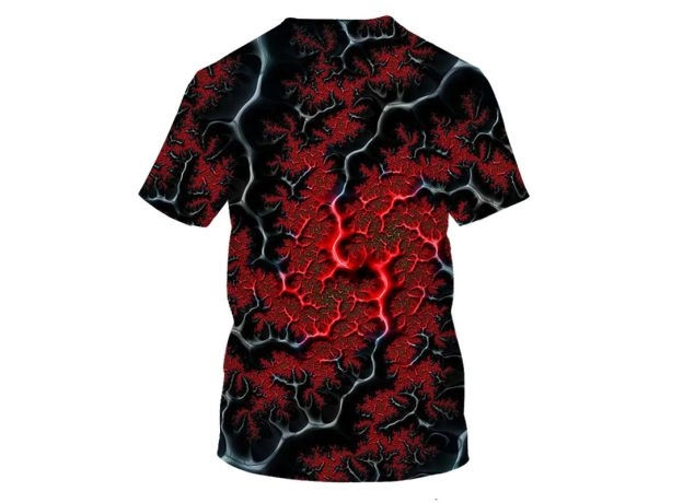 MEN TSHIRT SHORT SLEEVE 3D PRINTED LIGHTNING T-SHIRT UNIQUELY  RAINDROP T-SHIRT