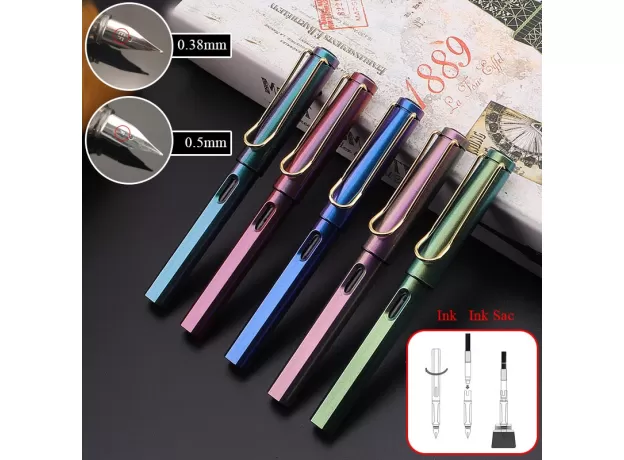 0.38/0.5MM POSITIVE PENS COLORFUL STARRY INK SAC FOUNTAIN PENS  FOR KIDS