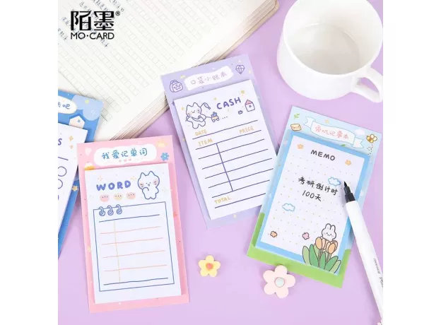 30 SHEETS/PACK CUTE WEEKLY & DAILY SCHEDULE MINI MEMO PAD N TIMES STICKY NOTES