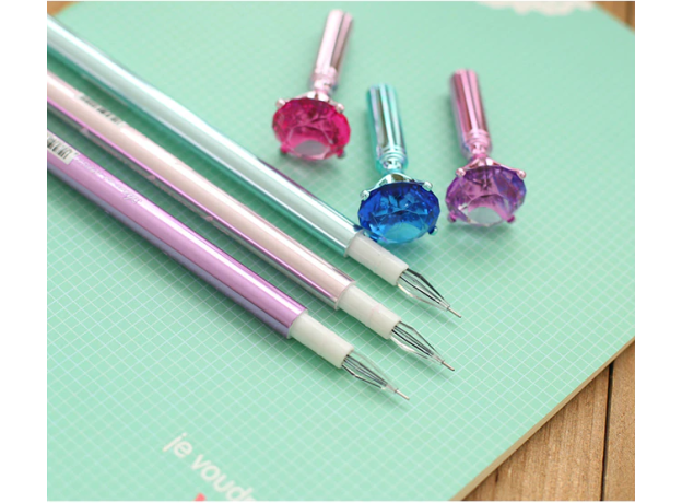 Cute Gel Pens 0.5mm Creative Diamond Pens Kawaii Colored Plastic Neutral Pens