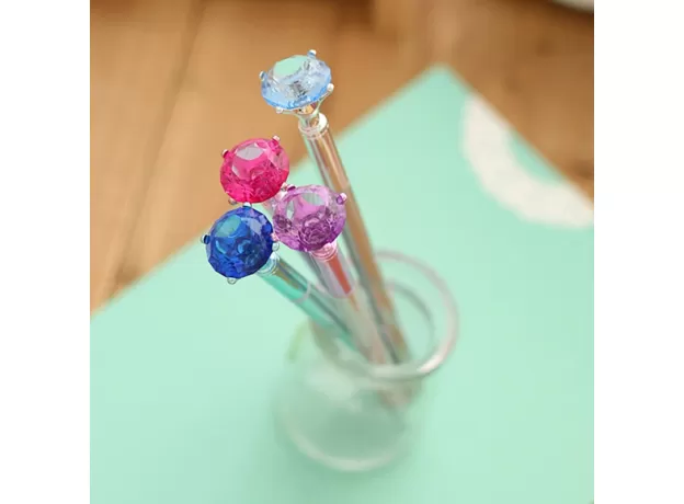 CUTE GEL PENS 0.5MM CREATIVE DIAMOND PENS KAWAII COLORED PLASTIC NEUTRAL PENS