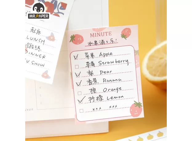 MR.PAPER 30PCS 12 DESIGN SUMMER DAY CAT ADORABLE ANIMAL NOTES STATIONERY