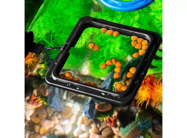 FISH FOOD RING AQUARIUM FISH TANK SMALL TYPE TROPICAL FISH FEEDER FEEDING RING