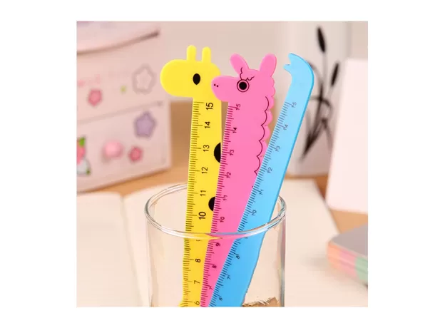 STRAIGHT RULER PLASTIC KAWAII TOOL STATIONERY CARTOON DRAWING GIFT KOREAN OFFICE SCHOOL SUPPLIES