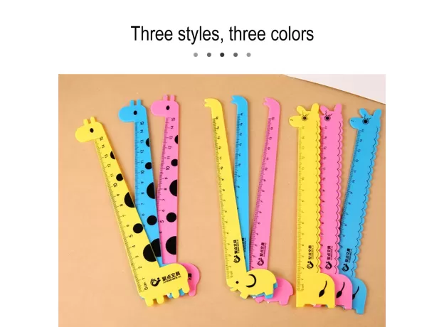 STRAIGHT RULER PLASTIC KAWAII TOOL STATIONERY CARTOON DRAWING GIFT KOREAN OFFICE SCHOOL SUPPLIES