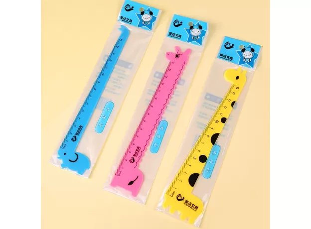 STRAIGHT RULER PLASTIC KAWAII TOOL STATIONERY CARTOON DRAWING GIFT KOREAN OFFICE SCHOOL SUPPLIES