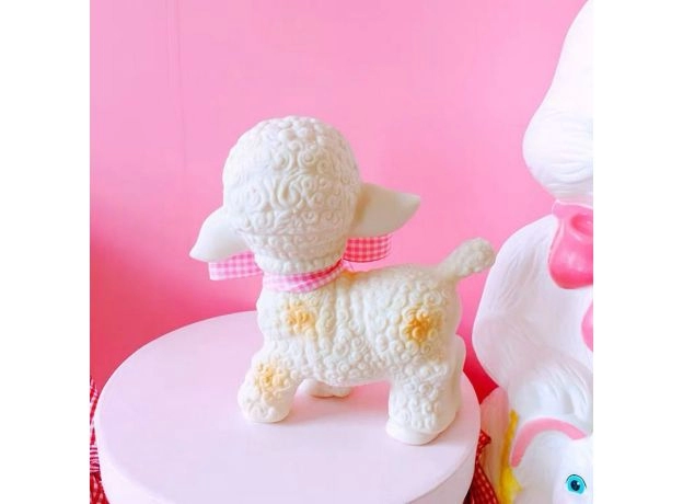 ADORABLE SHEEP STUFFED TOYS SHOWA BOW SHEEP GIRL SWEET HEART DECORATION DECORA