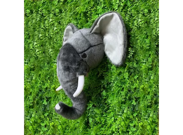 ELEPHANT WALL DECORATION STUFFED ANIMAL HEAD WALL DECOR FOR NURSERY OR KIDS ROOM