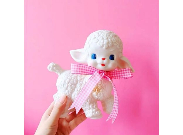 ADORABLE SHEEP STUFFED TOYS SHOWA BOW SHEEP GIRL SWEET HEART DECORATION DECORA