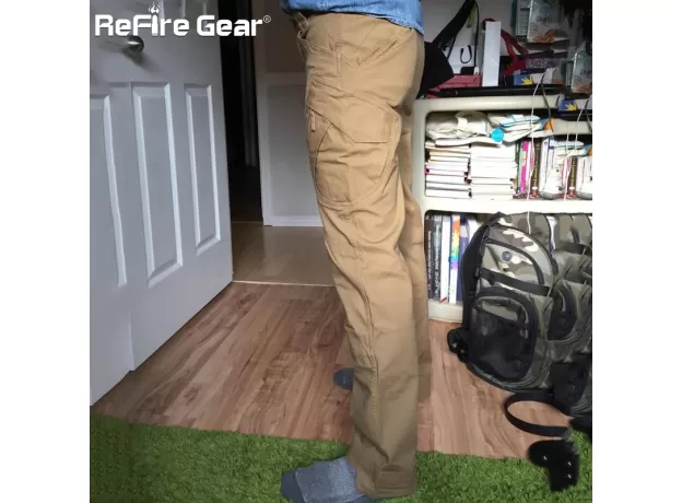 CARGO PANTS MEN COMBAT SWAT ARMY MILITARY PANTS COTTON MANY POCKETS STRETCH FLEXIBLE MAN
